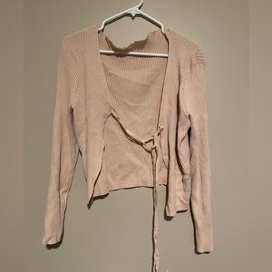 Cream sweater, loose fit SHEIN